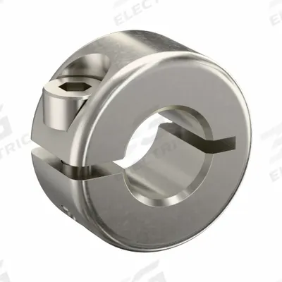 RULAND MANUFACTURING Shaft Collar: 1-Piece, Metric, Round, Clamp-On, 8 mm Bore Dia - Stainless Steel Shaft Collars
