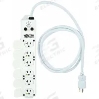 TRIPP LITE Outlet Strip: 6 Outlets, 7 ft Cord Lg, 20 A Current, UL 1363A, White, 5-20P, 2 1/2 in Wd (MPN PS607HG20AOEM). Key specifications — Brand: TRIPP LITE; Mounting Style: Screw.