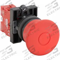 DAYTON Emergency Stop Push Button: Non-Illuminated, Mushroom Head Profile, Non-Metallic, 22 mm, 1NC (MPN 30G248). Key specifications — Brand: DAYTON; Action: Maintained; Series: Dayton; Terminal Connection: Pressure Plate; Push Button Material Type: Non-Metallic.
