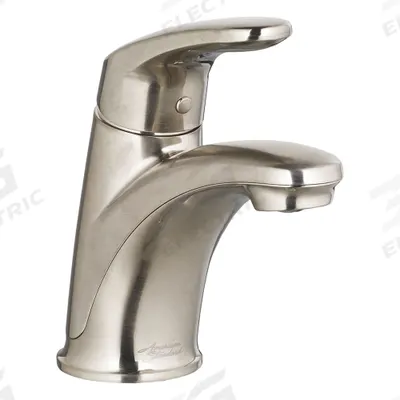 AMERICAN STANDARD Mid Arc Bathroom Faucet: Colony Pro, Metal, Brushed Nickel Finish - Single-Post Handle Bathroom Faucets