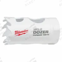 MILWAUKEE Hole Saw: 1 1/4 in Saw Dia., 4 Teeth per Inch, 1 5/8 in Max. Cutting Dp, Carbide Tipped (MPN 49-56-0710). Key specifications — attr1098070: 4; attr1098087: MILWAUKEE; attr1098073: 5/8"-18.
