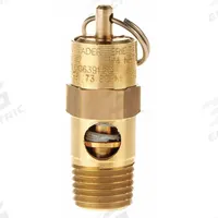 CONRADER Safety Valve: Soft Seat, 1/4 in (M)NPT Inlet (In.), 3/16 in (F)NPT Outlet (In.), Brass (MPN SRV187-1/4-100). Key specifications — attr291993: Soft Seat; attr291998: Brass; attr292007: Silicone; attr292009: Brass; attr294753: CONRADER.