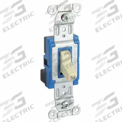 HUBBELL Wall Switch: Toggle Switch, Single Pole, Maintained, Ivory, 120/277V AC, 15 A (MPN SNAP1201ILI). Key specifications — Illuminated: No; Voltage Rating: 120/277V AC.