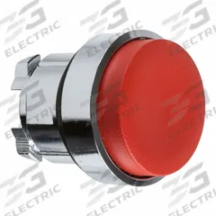 SCHNEIDER Extended Push Button: Red, 22 mm Mounting Size, Metallic, Maintained (MPN ZB4BH4). Key specifications — Brand: SCHNEIDER; Action: Maintained; Series: XB4; Push Button Material Type: Metallic.
