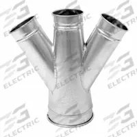 4"dia 17"L 30° GSteel Double Branch: Steel, For 4 in Duct Dia, 17 in Overall Lg, 30° Angle (MPN 8040101048). Key specifications — Brand: NORDFAB.