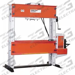 POWER TEAM H Frame Press 100T: Electric, H-Frame, 100 ton, 460V AC (MPN SPE10013DS). Key specifications — attr1088191: 460 V; attr1088151: POWER TEAM.