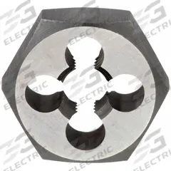 CHICAGO-LATROBE Hex Threading Die: 1/4"-20 UNC, 5/8 in Hex Wd, Carbon Steel (MPN 403108)