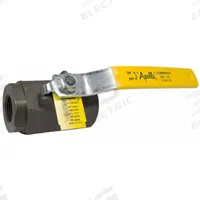APOLLO Manual Two-Way Ball Valve: 2 in, Steel, Straight, FNPT x FNPT, 3,000 psi Max. Pressure (CWP) (MPN 7210827A). Key specifications — Brand: APOLLO; Stem Material: A108 Carbon Steel; Handle: Locking Lever.