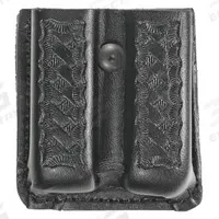 HEROS PRIDE Magazine Pouch: Black, Synthetic Leather, Basket Weave, 3 1/2 in x 7/8 in, Open Closure (MPN 1437W-M). Key specifications — attr188437: Black; attr188438: Synthetic Leather; attr188431: Magazine Pouch.