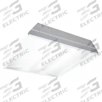 COLUMBIA LIGHTING Recessed Troffer: 2 ft Lg, 2 ft Wd, 3,498 lm, 4000K, 31.3 W, 120 to 277V AC (MPN LSER22-40MLG-C-EDU). Key specifications — attr1261884: 120 to 277V AC; attr1261878: COLUMBIA LIGHTING; attr1261883: U-Bend T8; attr1261870: 4000K; attr1261880: Yes.