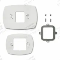 HONEYWELL HOME Cover Plate: FocusPRO TH5110 Series, 4YE42/4YE43, Horizontal / Rectangle, Horizontal (MPN 50001137-001). Key specifications — Brand: HONEYWELL HOME; Compatible Brand and Series: FocusPRO TH5110 Series; Compatible Grainger Part Number: 4YE42; Mounting Direction/Shape: Horizontal; Accessory Type: Cover Plate; Color/Material: White, Plastic; Includes: Cover Plates; Bracket for J-Boxes.