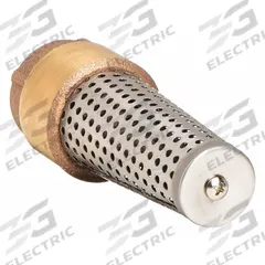 CAMPBELL Spring Foot Valve: Spring, Not Full Flow, Brass, Inline, 1 1/4 in Pipe Size, FNPT, Pumps (MPN FV-5TLF). Key specifications — Brand: CAMPBELL; Max. Pressure (CWP): 200 psi; Strainer Material: Stainless Steel; Connection Type: FNPT.