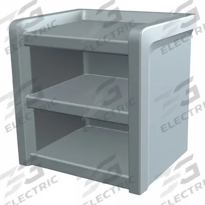 CORTECH Nightstand: Slate Blue, 21 1/2 in Overall Ht, 21 in Overall Wd, 18 in Overall Dp - Nightstands