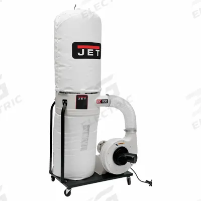 JET Wood Dust Collector: Single-Stage, 115V AC - Mobile Single-Stage Wood Dust Collectors