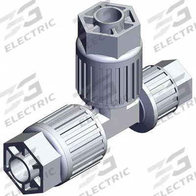 SMC High Purity Fitting: 3/8 in OD x 3/8 in OD x 1/4 in OD Size - PFA Compression Tube Fittings