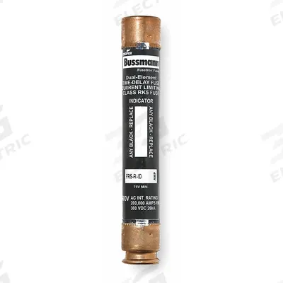 BUSSMANN Fuse: Class RK5, FRS-R-ID Series, Time-Delay, 35 A, 600 V AC, 250 V DC - Time-Delay Cylindrical Fuses