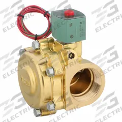 REDHAT Solenoid Valve: 2-Way, Normally Closed, 2 in Pipe Size, 24V DC, Watertight, High Flow (MPN 8210G100). Key specifications — Pipe Size: 2 in; Voltage: 24V DC; Brand: REDHAT; Coil Enclosure: Watertight.