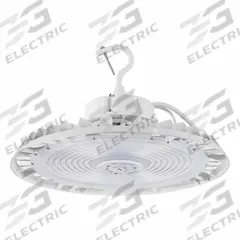 SYLVANIA UFO Hight Bay: 15,000 lm_18,000 lm_22,500 lm, 3500K/4000K/5000K, 39 ft – 49 ft Mounting Ht (MPN UFOHIBA3A/S150UNVD8SC7/WH). Key specifications — Color Temperature: 5000K; Voltage: 120 to 277V AC; LED Replacement For: 250W to 400W MH; Brand: SYLVANIA.