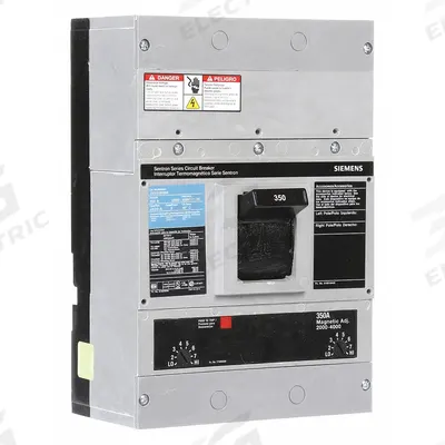 Siemens Molded Case Circuit Breaker: 350 A Amps, 65kA at 240V AC, Fixed, Lug, Non-Applicable - JD-Frame Siemens Molded Case Circuit Breakers