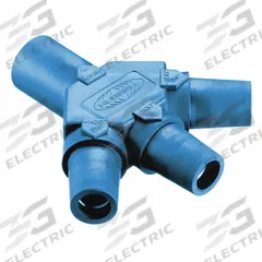 3-Fer: Male-Female-Female-Female, Blue, 600V AC/600V DC, 400 A, Series 16 (MPN HBLM3FBL). Key specifications — Brand: HUBBELL; Gender Configuration: Male-Female-Female-Female.