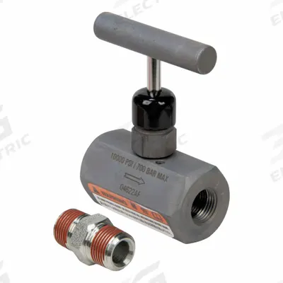 ENERPAC Shut-off Valve: 1.3 gpm Max Flow Rate, 3/8"-18 NPT, 3/8"-18 NPT - Needle Flow Control Valves