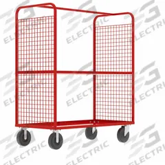VALLEY CRAFT Cage Cart: 2,000 lb, Overall Dim. 57 in L x 30 in W x 68 in H, Adj, 1 Shelves, Rubber (MPN F89729VCRD). Key specifications — Caster/Wheel Configuration: (2) Rigid; Color: Red; Shelf Adjustability: Adjustable; Brand: VALLEY CRAFT.