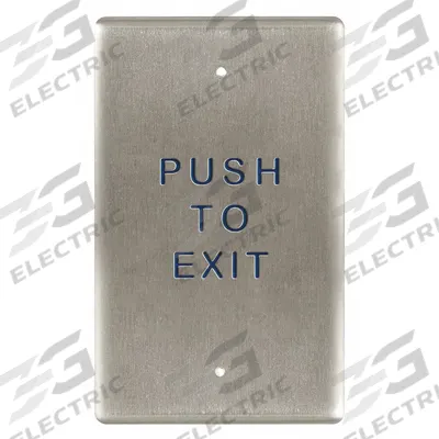 BEA Exit Push Button: 4 1/2 in Ht, 5/8 in Dp, 2 3/4 in Wd, ADA Compliant - Push-to-Exit Buttons