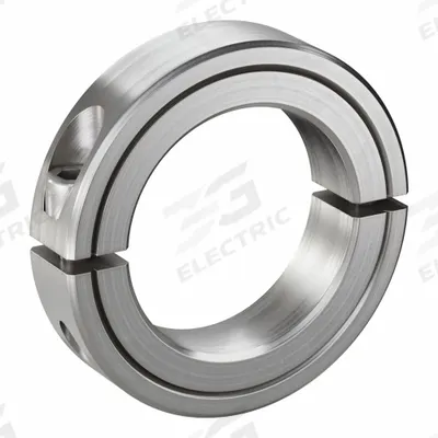 RULAND MANUFACTURING Shaft Collar: 2-Piece, Inch, Round, Clamp-On, 2 1/8 in Bore Dia - Stainless Steel Shaft Collars
