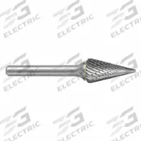 SGS PRO Carbide Bur: Pointed-End Cone, SM-1, Double Cut, 1/4" x 1/2" Head, 1/4" Shank (MPN 15503). Key specifications — Trade Number: SM-1; Brand: SGS PRO.