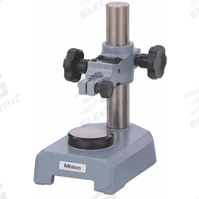 MITUTOYO Indicator/Comparator Stand: 168 mm x 110 mm x 45 mm, Smooth Anvil - Cast Iron & Steel Indicator Stands