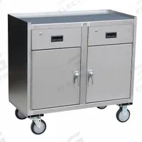 JAMCO Mobile Cabinet Workbench: 37 in x 27 in, Stainless Steel, 1,200 lb Overall Load Capacity (MPN YV236U500). Key specifications — Assembly: Fully Assembled; Brand: JAMCO.