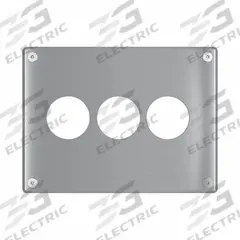 LEGRAND Wall Plate: Single Circular Opening, 3 Gang, Silver, Jumbo Size (MPN WSP63N912PS). Key specifications — Brand: LEGRAND; Material: Stainless Steel; Includes: Allen Head Screws.