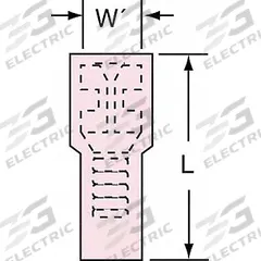 3M Wire Disconnect: Female Socket, Red, Nylon, Full Coverage, 22 AWG – 18 AWG Wire Size (MPN FDI18-187Q). Key specifications — Brand: 3M; Manufacturer Part Number: FDI18-187Q.