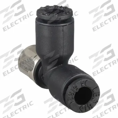 LEGRIS Push-Fit Tee Fitting: 4 mm OD x 4 mm OD x 5 mm Pipe Size, Tube x Tube x Metric - Nylon & Nickel-Plated Brass Tube Fittings