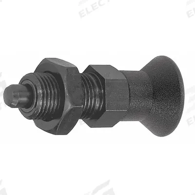 KIPP Indexing Plunger: Nonlocking, Steel, 1"-8 Thread - Nonlocking Pull-Knob Indexing Plungers with Jam Nut