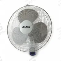 AIR KING Mounted Fan: 16 in Blade Dia, Oscillating, 3 Speeds, 1/15 hp Motor Horsepower (MPN 9046). Key specifications — Oscillation: Oscillating; Number of Speeds: 3; Product Type: Circulating Fan; Voltage: 120V AC; Brand: AIR KING; Application: Home and Office.
