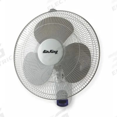 AIR KING Mounted Fan: 16 in Blade Dia, Oscillating, 3 Speeds - Office Wall-Mount Fans