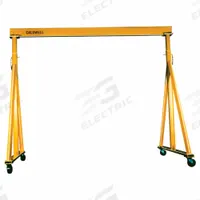 CALDWELL Portable Gantry Crane: Fixed Span, Adj Ht, 16,000 lb Load Capacity, Steel, 6.5 ft to 9 ft (MPN K90-8-9/14). Key specifications — Rotating Legs: Yes; Brand: CALDWELL; Height Adjustability: Adjustable Height; Mobility Under Load: Mobile.