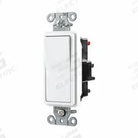HUBBELL Wall Switch: Rocker Switch, Single Pole, Maintained, White, 120/277V AC, 20 A (MPN DS120STW). Key specifications — Illuminated: No; Voltage Rating: 120/277V AC.