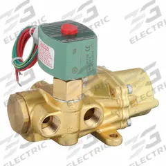 REDHAT Solenoid Valve: 4-Way, 1/2 in Pipe Size, 110V AC/120V AC, Watertight/Without Junction Box (MPN 8344G027MO). Key specifications — Pipe Size: 1/2 in; Voltage: 120V AC; Brand: REDHAT; Coil Enclosure: Watertight.