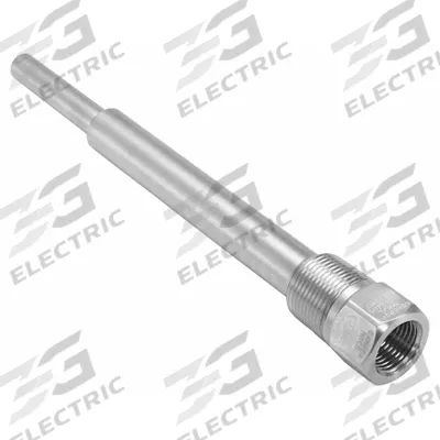 ASHCROFT Threaded Thermowell: Stainless Steel, For 15 in Stem Lg - Stepped-Shank Threaded Thermowells