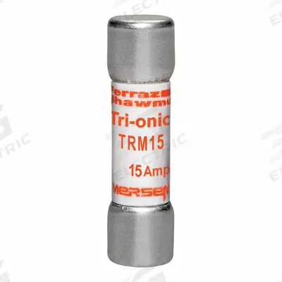 MERSEN Fuse: TRM Series, Midget, Time-Delay, 15 A, 250 V AC, 13/32 in x 1 1/2 in - Time-Delay Cylindrical Fuses