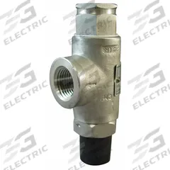KUNKLE VALVE Safety Relief Valve: FNPT x MNPT, 3/8 in x 1/2 in, Stainless Steel, -60°F to 406°F (MPN 0140-B01-ME0100). Key specifications — Brand: KUNKLE VALVE.
