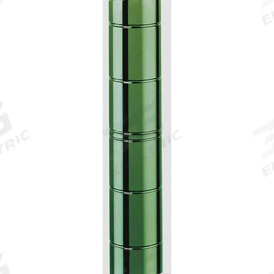 METRO Industrial Wire Shelving Post: 62 in x 1 in, Steel, Split Sleeve, Green - Antimicrobial Wire Shelving Posts for Wet & Dry Use
