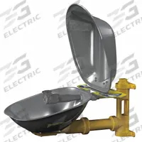 BRADLEY Plumbed Eyewash: Std, Wall Mnt, Eyes Coverage, Covered, Stainless Steel Bowl, Push Plate (MPN S19224DC). Key specifications — attr474381: Push Plate; attr474383: BRADLEY.