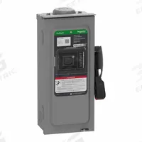 SCHNEIDER Safety Switch: Fusible, 30 A, Three Phase, 240V AC, Galvanized Steel, Indoor/Outdoor (MPN VH321NRB). Key specifications — Brand: SCHNEIDER.