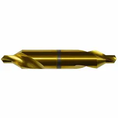 KEO Center Drill: Plain Type, #7, 60°, 3 1/4 in Overall Lg, TiN Coated Cobalt (MPN 906-000-916). Key specifications — Brand: KEO; End Type: Double End.