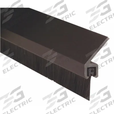 PEMKO Door Weatherstripping: Brush Insert, 6 ft Lg, 1 in Wd - Metal Leaf Weatherstripping
