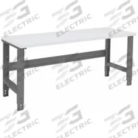 TENNSCO Workbench: Adj Ht, Plastic, 72 in x 30 in, 750 lb Overall Load Capacity, Gray (MPN WBA-1-3072P). Key specifications — Brand: TENNSCO.