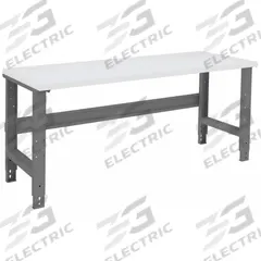 TENNSCO Workbench: Adj Ht, Plastic, 72 in x 30 in, 750 lb Overall Load Capacity, Gray (MPN WBA-1-3072P). Key specifications — Brand: TENNSCO.